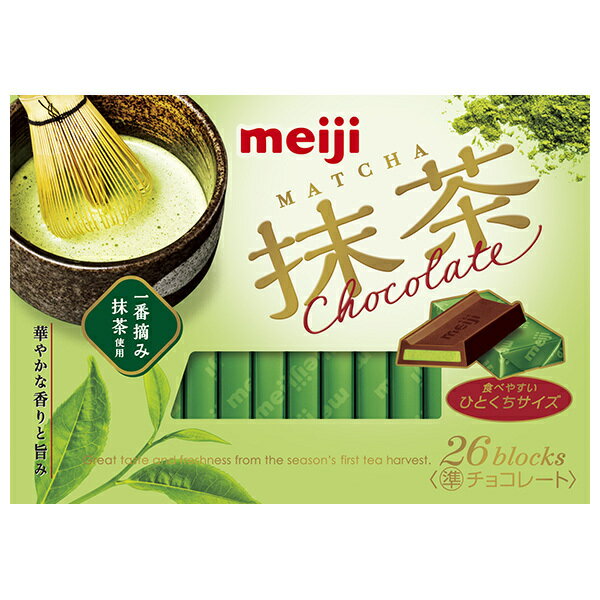 明治 抹茶チョコレートBOX 26枚×6箱入×(2ケース)｜ 送料無料 チョコ お菓子 おやつ meiji 抹茶