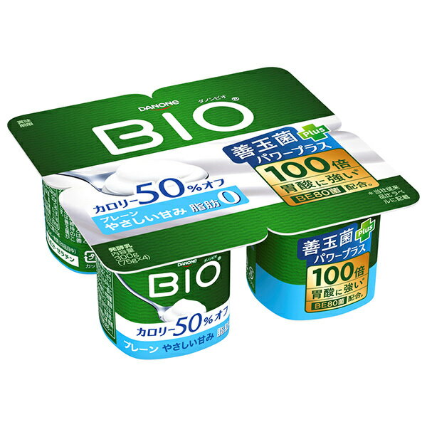 ダノンジャパン ダノンビオ BIO プレーン カロリー50%オフ やさしい甘み (75g×4)×6個入 メーカー 問屋..