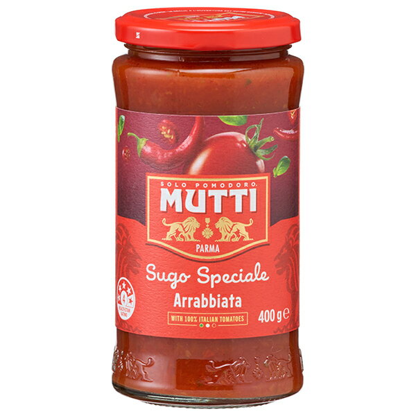 ムッティ MUTTI パスタソース アラビアータ 400g×6個入｜ 送料無料 パスタ ソース トマト ムッティ スパゲティ