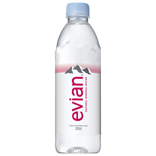 evian (エビアン) 500mlペットボトル×24本入×(2ケース)｜ 送料無料 エビアン ミネラルウォーター evian 水 硬水