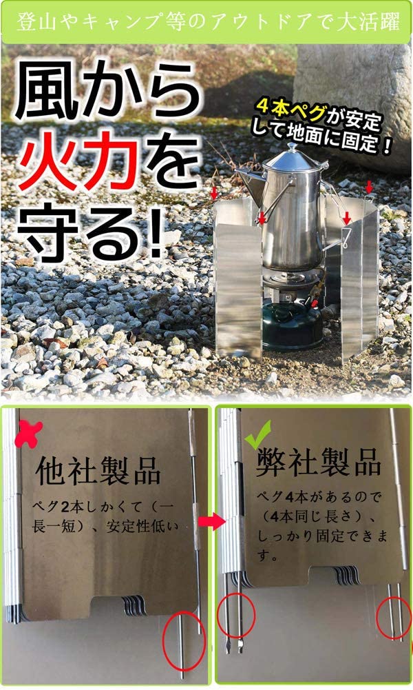 風除板 ウインドスクリーン 風除け 風除け板 折り畳み式 アルミ製 10枚パネル ペグ4本 軽量 防風板+火吹き棒 ふいご キャンプ バーベキュー BBQ コンロ用通販格安セール情報 楽天 通販
