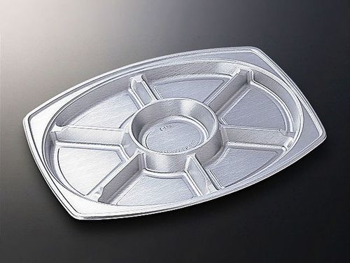 オードブル皿　DX　E小判500　フタ付（20枚）身/500×360×30mm・フタ/高63mm　楕円形　パーティー皿　盛..