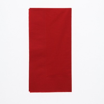 カラー2plyナプキン　イタリアンレッド　約45cm（50枚）　紙ナフキン　ペーパーナプキン　大判　赤