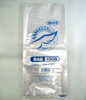 樂天商城 - 丹頂鶴ポリ袋 03長8号 ヒモ付き　160×360×厚0.03mm　100枚まで追跡メール便発送可能