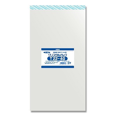 樂天商城 - クリスタルパック　T22-40 (100枚入)　テープ付き　ラッピング　透明袋　opp袋　包装