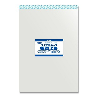 樂天商城 - クリスタルパック　T-B4 (100枚入)　テープ付き　ラッピング　透明袋　opp袋　包装