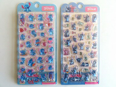 樂天商城 - スティッチ 3Dデコシール（2枚セット） ディズニー かわいい 立体 3D ぷっくりシール ぷくぷく ステッカー シール交換 キラキラ
