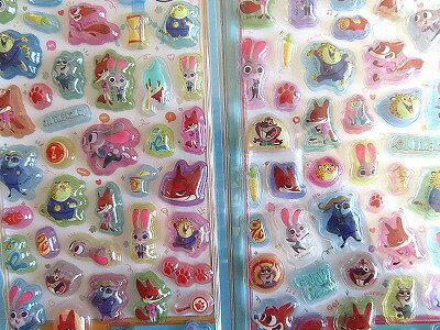 ズートピア 3Dデコシール（2枚セット） ディズニー かわいい 立体 3D ぷっくりシー...