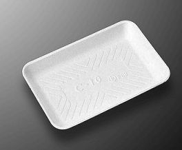 発泡トレー　C-10 (L)（100枚）　210×140×19mm　食品トレー　陳列用　鮮魚　惣菜　精肉　お持ち帰り　..