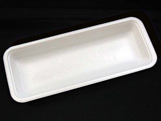 樂天商城 - 発泡トレー　CN25-10WE (L) （100枚）　248×99×25mm　食品トレー　陳列用　鮮魚　惣菜　精肉　お持ち帰り　テイクアウト