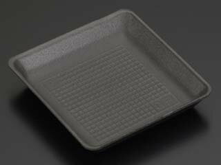 発泡トレー　GP-8　黒（100枚）　163×163×20mm　食品トレー　陳列用　鮮魚　惣菜　精肉　お持ち帰り　テイクアウト