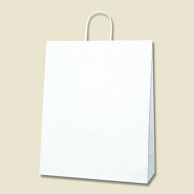 手提げ紙袋　25CB　カスタムB　白無地（50枚）　幅380×マチ150×高500mm　25チャームバッグ