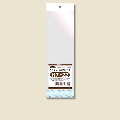 クリスタルパック　H7-22　（100枚入）　ヘッダー・テープ付き　ラッピング　包装　陳列用　透明袋　OP..