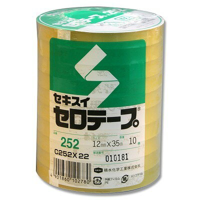 樂天商城 - セロテープ　セキスイNo.252　12mm×35m　（10巻）　セロハンテープ　テープ
