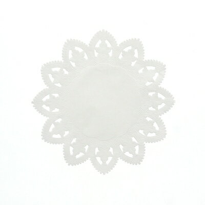レースペーパー　丸型　7号　白（100枚）　直径173mm　敷き紙　オードブル　ケーキ　お菓子　サンドイッチ