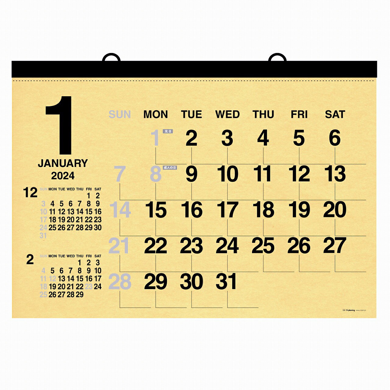 2024年 壁掛カレンダー1月始まりA全ワイド（A1サイズ）CK-06 1