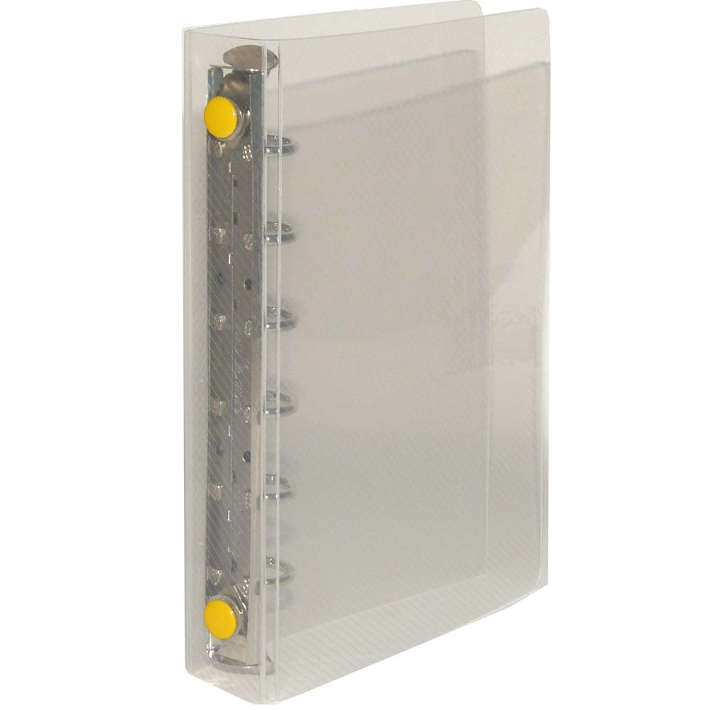 B7ミニ6穴 保存バインダー（細）R-15 透明-イエローHB-107-YE