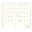 【2025年 (16ヶ月版)】B6 バイブル 6穴リフィール 月間予定 ニューオールド BD-32日付期間:2024年12月~2026年3月