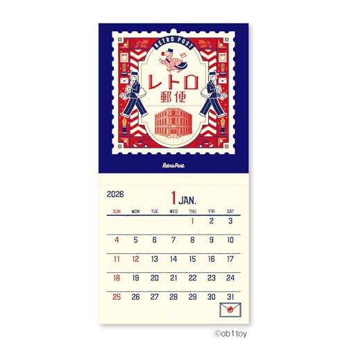 新日本カレンダー 2026年 カレンダー 壁掛け オビワン ミニ壁掛け NK4060