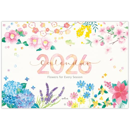 ホールマーク 2026年 カレンダー 壁掛け 大 花とすごす季節845391
