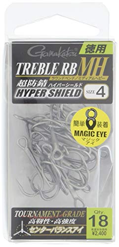 がまかつ(Gamakatsu) トレブルフック バラ 徳用 トレブルRB-MH (HPS) #4