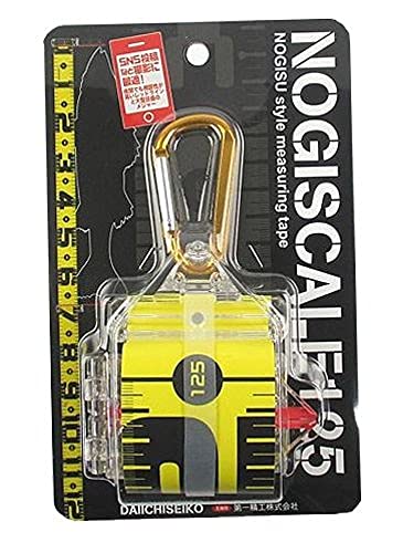 第一精工 フィッシングスケール ノギスケール125 イエロー フィッシングメジャー フィッシュスケール 釣りメジャー