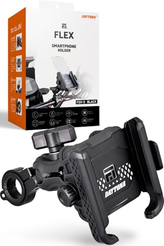 Rakuten - デイトナ(Daytona) バイク スマホホルダー 振動吸収 3D角度調整 ワンアクション 小型 iPhone16 ProMax 対応 フレック