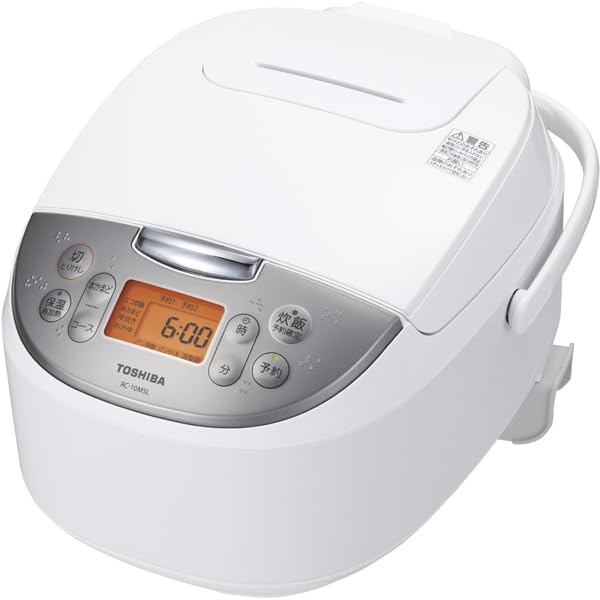 TOSHIBA(東芝) 炊飯器 5.5合 RC-10MSL(W) ホワイト 一人暮らし 本かまどコース つゆ防止 着脱丸洗い内蓋＆蒸気口