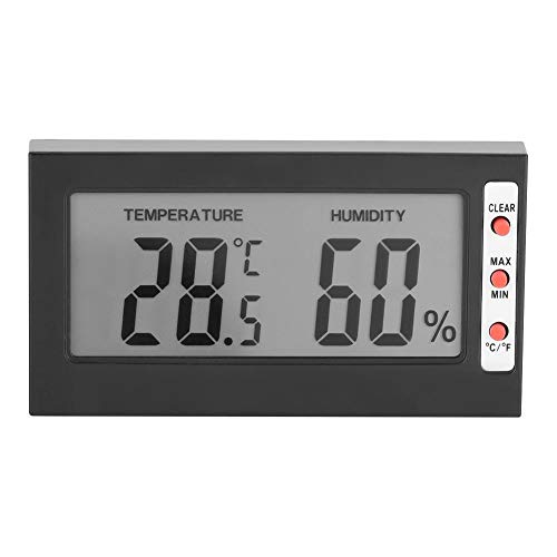屋内温湿度計 湿度計 温度計 デジタル温度計 LCD大画面温湿度計 最高・最低室内温湿度記録 卓上スタンド