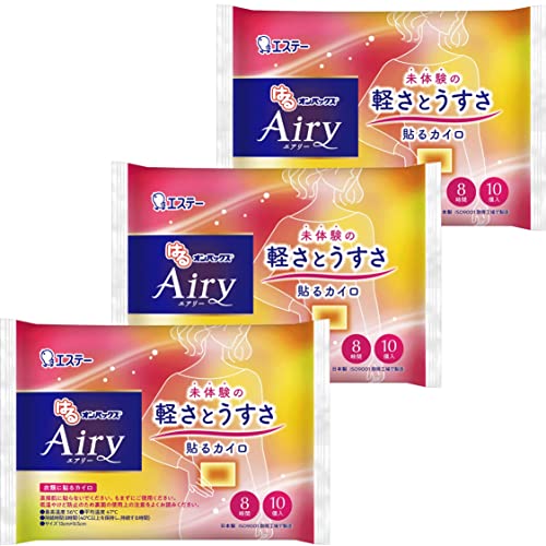 【まとめ買い】 はる オンパックス Airy エアリー [薄く軽い] 貼る カイロ 30枚（10枚×3）【日本製/8時間持続】