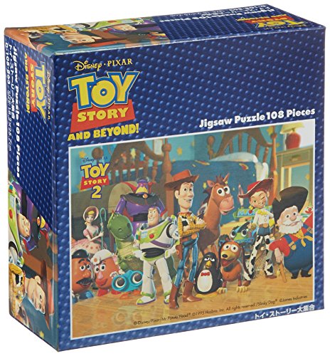 108ピース・トイストーリー大集合 18.2×25.7cm D108-863・・Color:トイストーリー大集合Style:108ピース・商品モデル番号:D108-863・梱包サイズ:12×5×12cm・形: 長方形・対象年齢: キッズ"商品の説明 サイズ：18.2×25.7cm 商品説明：【ジグソーパズル】【ディズニー】【トイストーリー】【108-200】・より バズ、ウッディはじめ「トイ・ストーリー2」のメンバーが大集合した豪華な絵柄のパズル。トイ・ストーリーのジグソーパズルシリーズ。 このメーカーについて テンヨーの手品グッズは世界中で販売され、「すぐにマスターできて失敗しないマジック」という折り紙つき。また、ジグソーパズルも、世界中でいちばん高品質でバラエティに富んでいるといわれるほどのアイテムをそろえている。