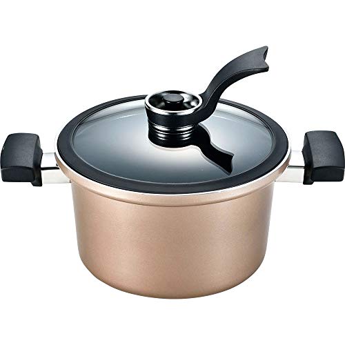 和平フレイズ 減圧鍋 煮込み料理 真空煮込み鍋 ビストーニ 19cm IH対応 セラミック加工 MA-9594 シャンパンベージュのサムネイル