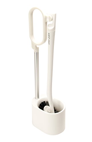 日本クリンテック ka:z cleanトイレブラシ&スタンド ホワイト W95×D140×H460mm(スタンド)、W65×D100×H4..