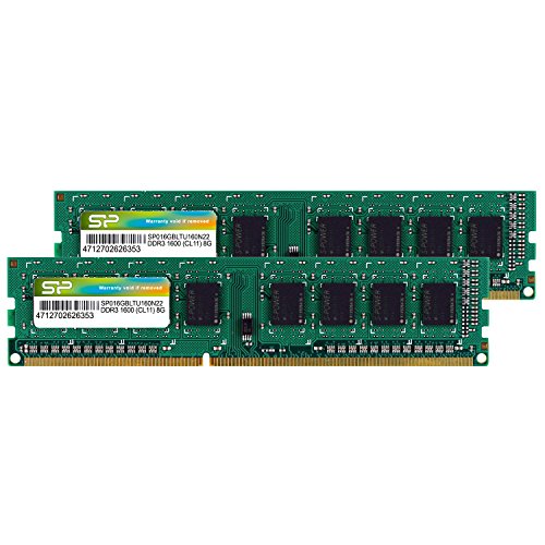 シリコンパワー デスクトップPC用 メモリ DDR3 1600 PC3-12800 8GB x 2枚 (16GB) 240Pin 1.5V CL