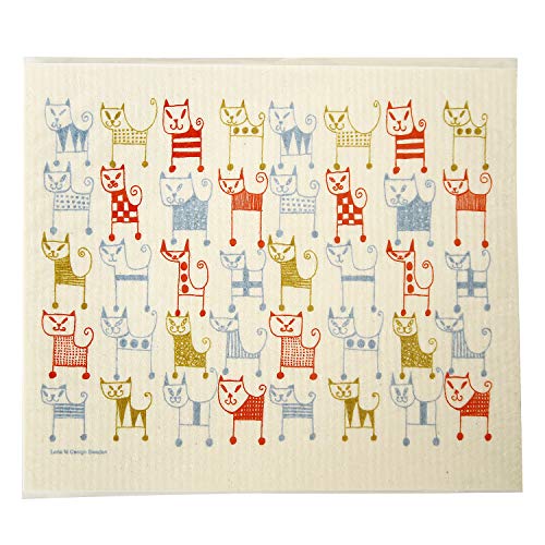 エコンフォートハウス スポンジワイプ 水切り キャッツ ねこ 北欧