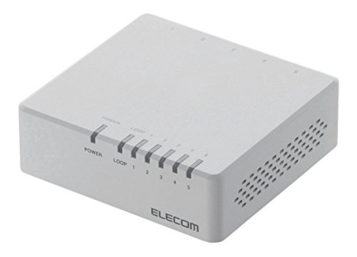 エレコム スイッチングハブ 5ポート 10/100Mbps AC電源 EHC-F05PA-W
