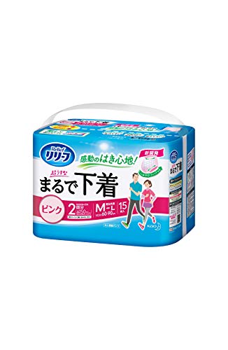 Rakuten - リリーフ パンツタイプ 超うす型まるで下着ピンク M~L 15枚