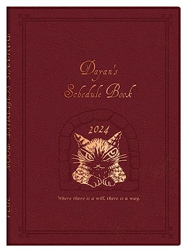 ダヤン 手帳 2024年 B6 ウィークリー ボルドー 939828 (2023年 12月始まり)