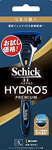 ハイドロ Schick(シック) ハイドロ5 プレミアム つるり肌へ ホルダー(刃付き) スキンガード付 5枚刃 シルバー