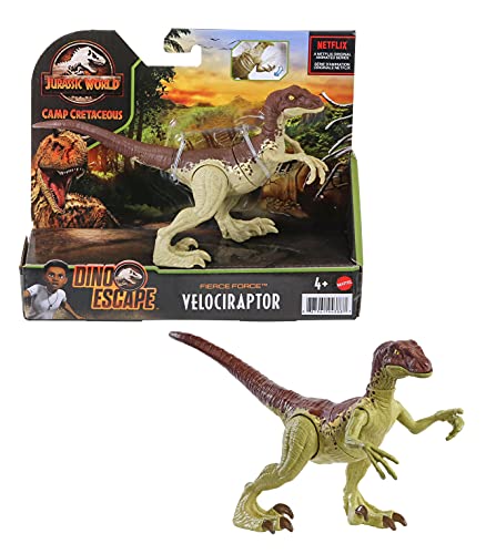 マテル ジュラシックワールド(JURASSIC WORLD) リアルミニアクションフィギュア スラッシュアタックヴェロキラプトル 恐竜 おもちゃ