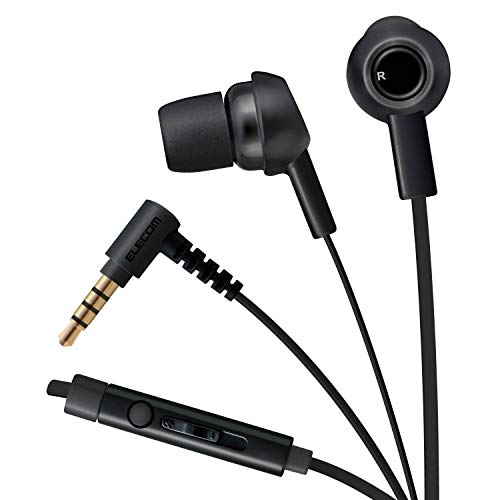 エレコム ステレオイヤホン マイク付 からまりを防ぐフラットケーブル 1.2m(Y型) iPhone/スマホ対応 3.5φ4極 ブラック EHP エレコム ステレオイヤホン マイク付 からまりを防ぐフラットケーブル 1.2m(Y型) iPhone/スマホ対応 3.5φ4極 ブラック EHP