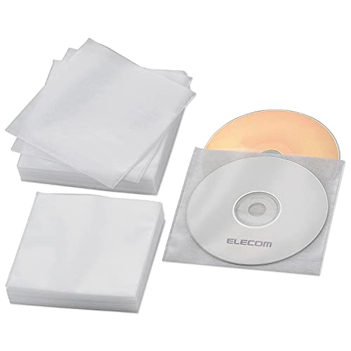 エレコム DVD BD CDケース 不織布 両面収納 60枚入 120枚収納可 ホワイト CCD-NWB120WH