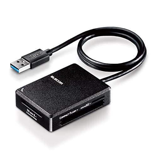 エレコム カードリーダー SD microSD MS CF 超高速タイプ USB3.0 ケーブル長50cm ブラック MR3-C402BK