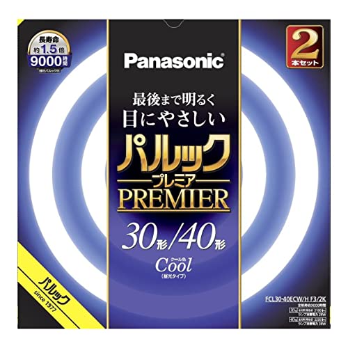 パナソニック 蛍光灯丸形 30形+40形 2本入 クール色 パルック プレミア FCL3040ECWHF32K