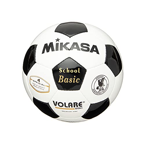 サッカーボール（ジュニア） ミカサ(MIKASA) サッカーボール 4号 日本サッカー協会 検定球 (小学生用) ホワイト/ブラック SVC402SBC-WBK 推奨内圧0