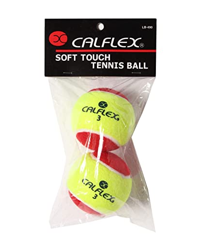 サクライ貿易(SAKURAI) CALFLEX(カルフレックス) テニス やわらか テニスボール ノンプレッシャー ジュニア 2球入り LB-4
