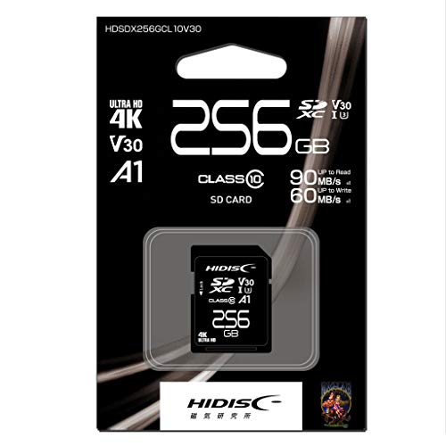 HIDISC SDXCJ[h 256GB CLASS10 UHS-I Speed class3(U3) A1/4KΉ HDSDX256GCL1