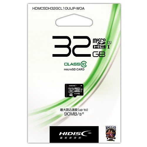 HIDISC microSDHCJ[h 32GB CLASS10 UHS-I HDMCSDH32GCL10UIJPWO