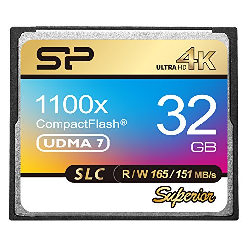 シリコンパワー コンパクトフラッシュカード 32GB SLC NAND Flash VPG-65 UDMA 7 最大165/151 MB/s 1