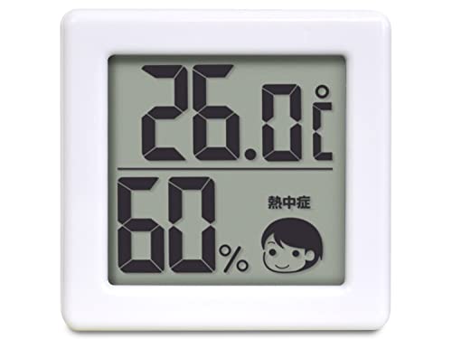 dretec(ドリテック) 温湿度計 温度計 湿度計 ホワイト 大画面 デジタル 熱中症 インフルエンザ対策 コンパクト O-257WT